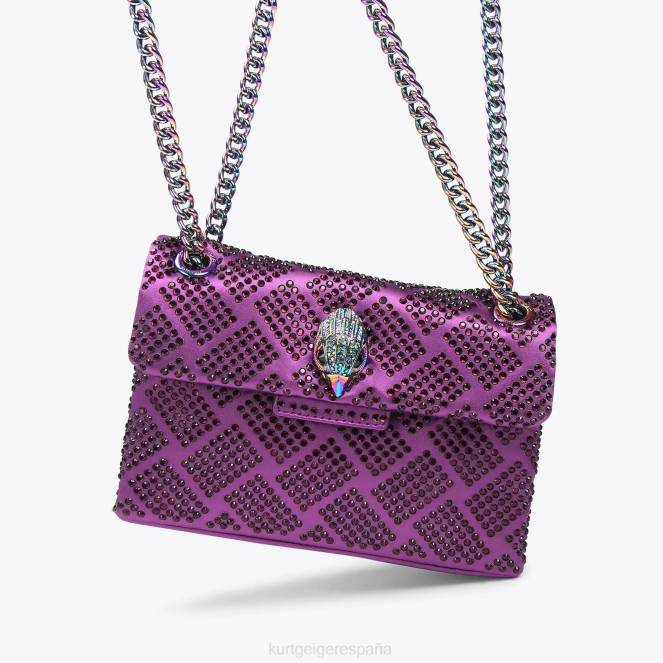 Kurt Geiger mujer Tela de Londres mini Kensington 2LPR37 | bolsas púrpura